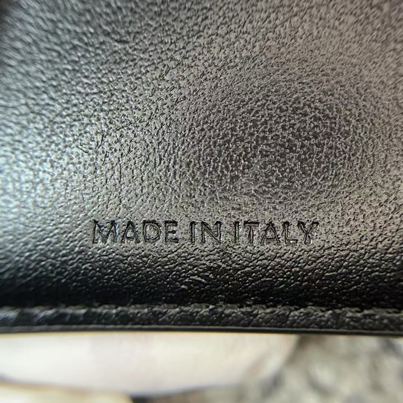 celine 棕色凱旋門印花雙折粒面皮革 錢包-6