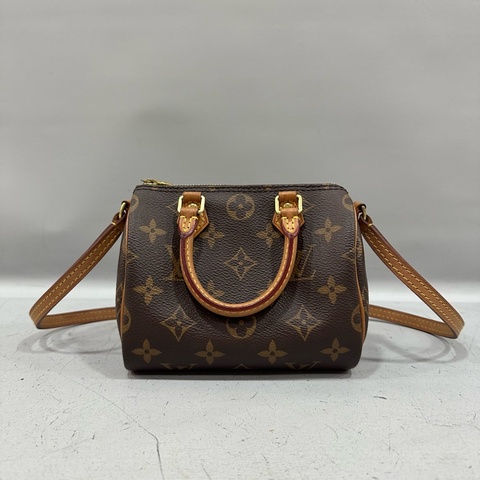 特價出清🌸LV M61252 原花金釦 nano speedy 斜背包