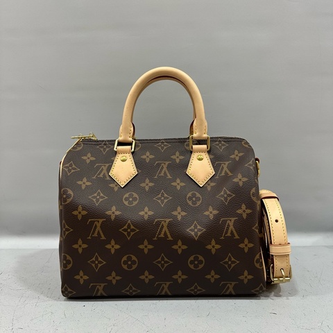 LV M41113 原花金釦speedy 25 斜背包 兩用包