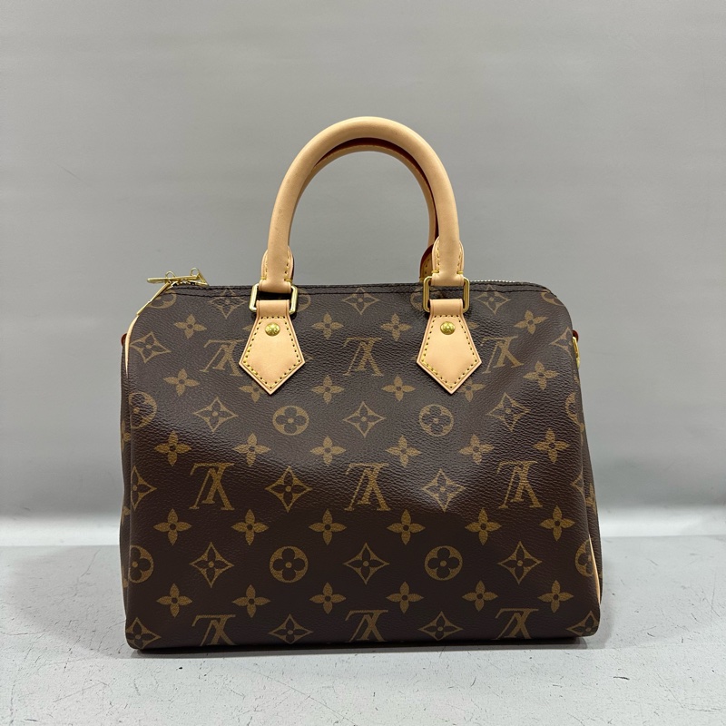 LV M41113 原花金釦speedy 25 斜背包 兩用包-1