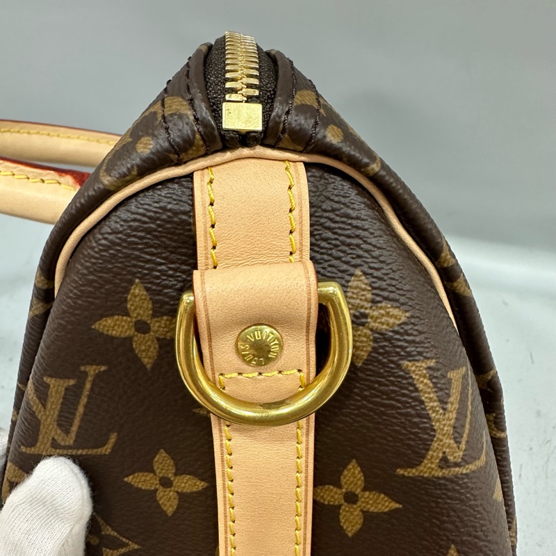 LV M41113 原花金釦speedy 25 斜背包 兩用包-13