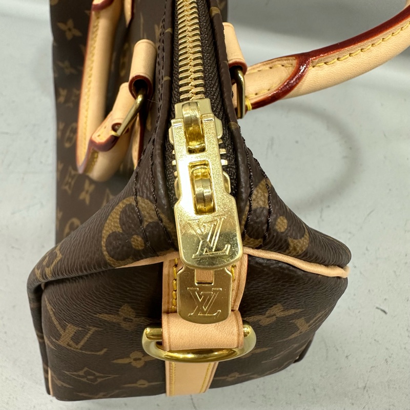 LV M41113 原花金釦speedy 25 斜背包 兩用包-15