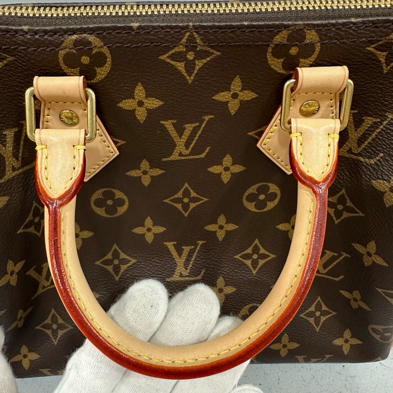 LV M41113 原花金釦speedy 25 斜背包 兩用包-19