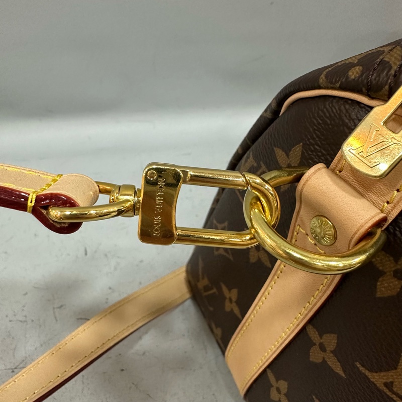 LV M41113 原花金釦speedy 25 斜背包 兩用包-40