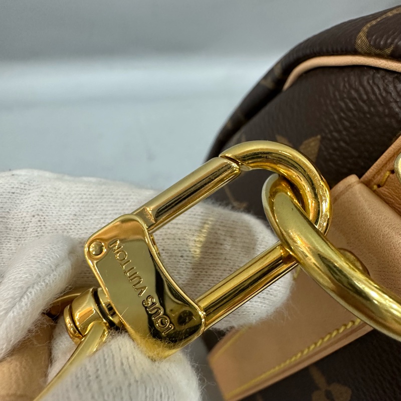 LV M41113 原花金釦speedy 25 斜背包 兩用包-41