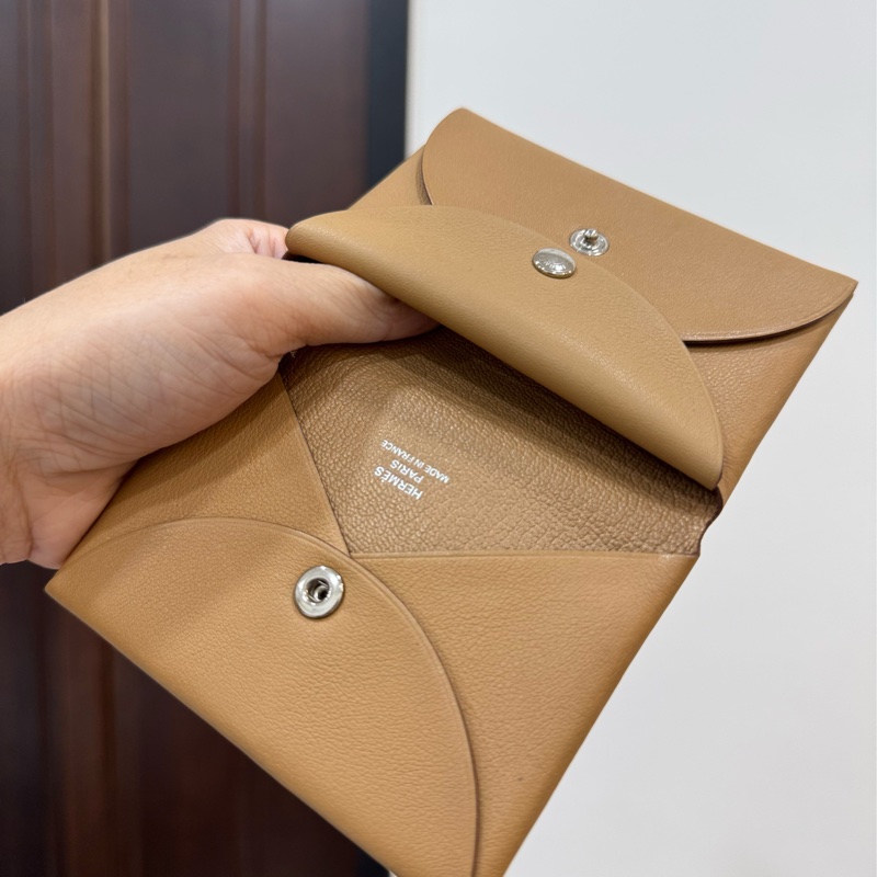 HERMES 愛馬仕 Calvi duo 彩繪 卡包 卡片夾 卡夾 皮夾 錢包 零錢包-4