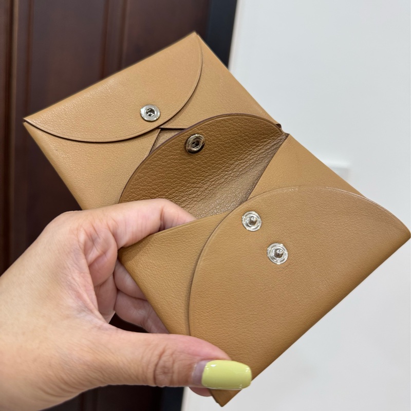 HERMES 愛馬仕 Calvi duo 彩繪 卡包 卡片夾 卡夾 皮夾 錢包 零錢包-5