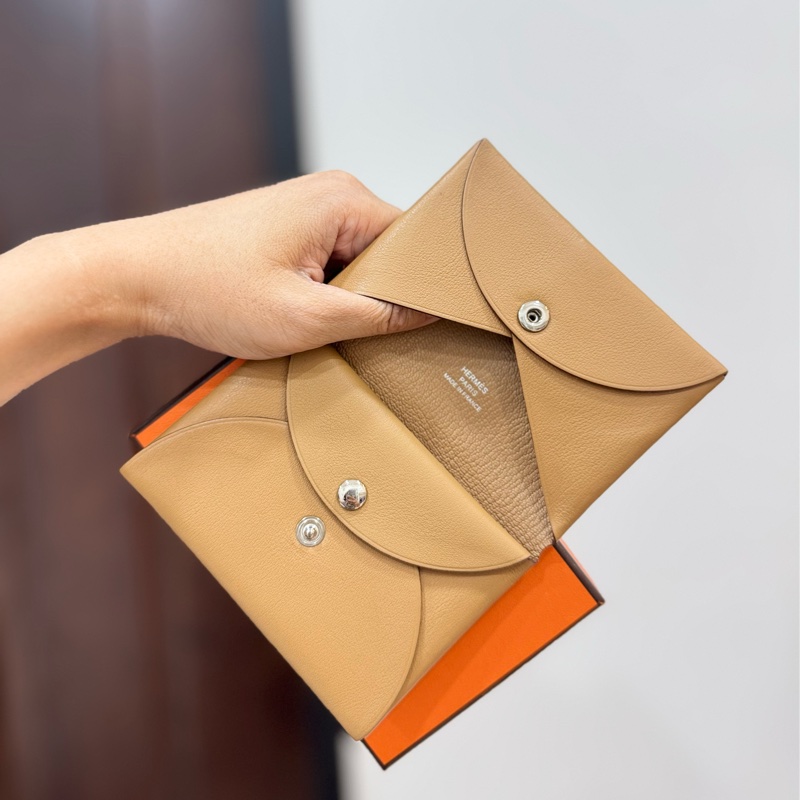 HERMES 愛馬仕 Calvi duo 彩繪 卡包 卡片夾 卡夾 皮夾 錢包 零錢包-9