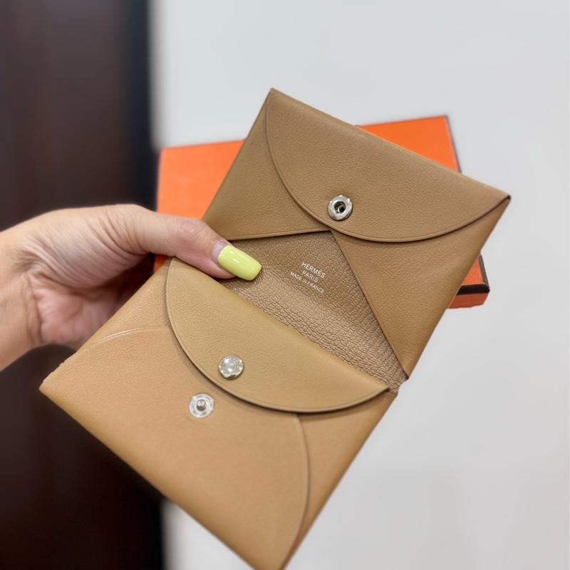 HERMES 愛馬仕 Calvi duo 彩繪 卡包 卡片夾 卡夾 皮夾 錢包 零錢包-12