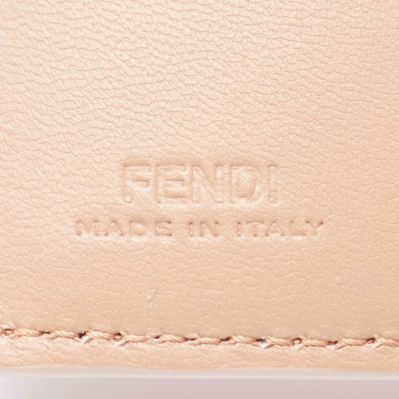 FENDI 微型三折錢包 8M0395AAJDF1SK3 皮革 粉紅色 全新 女士-3