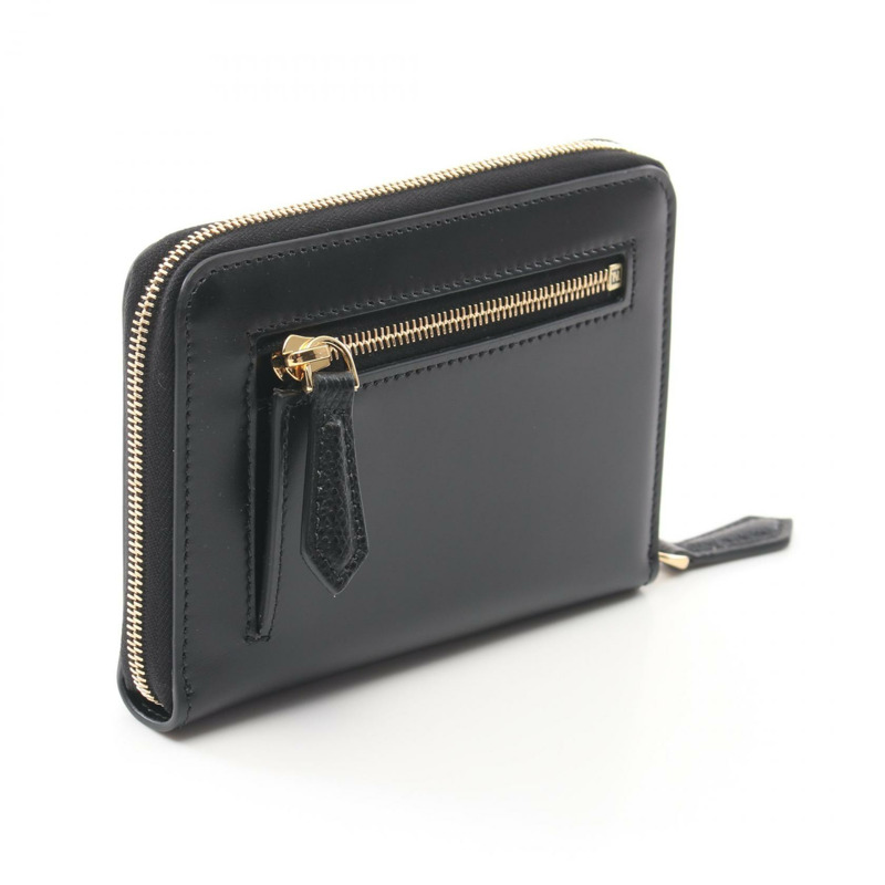 FENDI FF 鑽石圓形皮夾 8M0508ALV4F0KUR 皮革 黑色 全新 女款-1