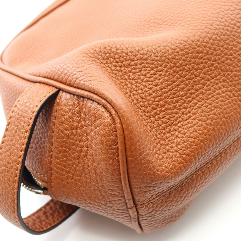 FENDI 商務手拿包 AS378 皮革棕色 二手男款-4