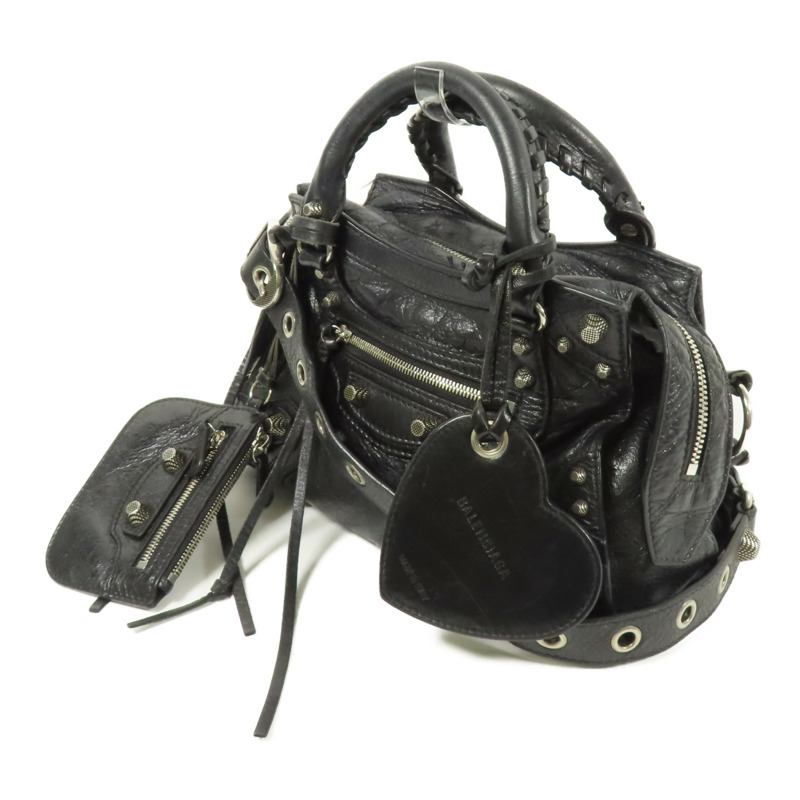 BALENCIAGA 牛皮皮革Neo Cagole XS銀扣手挽肩背兩用袋-1