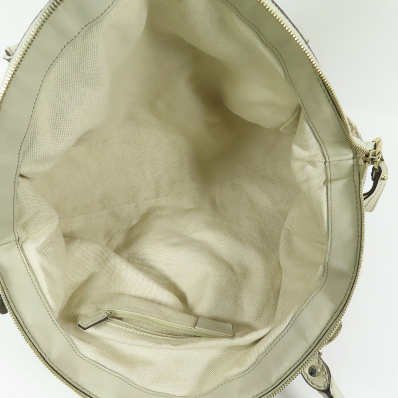 GUCCI 帆布2 Way Shoulder銀扣手挽肩背兩用袋-4