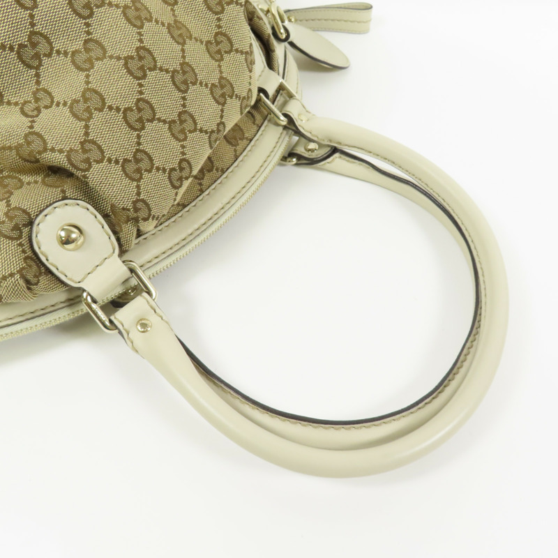 GUCCI 帆布2 Way Shoulder銀扣手挽肩背兩用袋-10