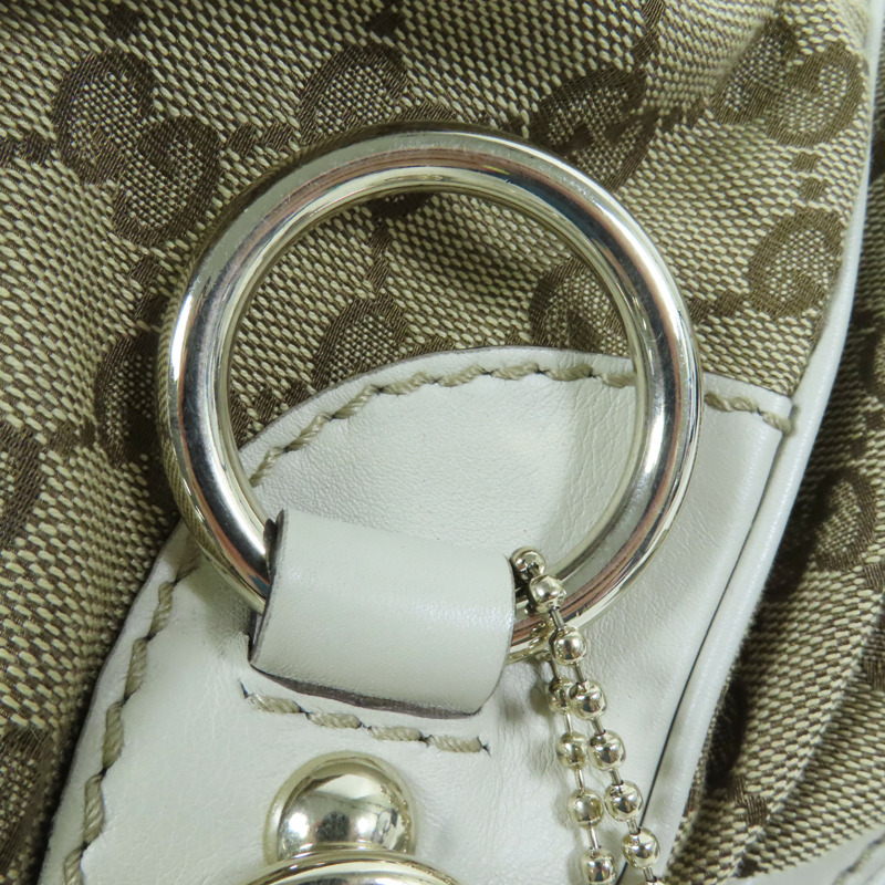 GUCCI 帆布2 Way Shoulder銀扣手挽肩背兩用袋-14