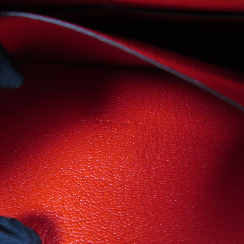 HERMES Chevre皮革Clic 16金扣肩背袋Rouge De Coeur-13