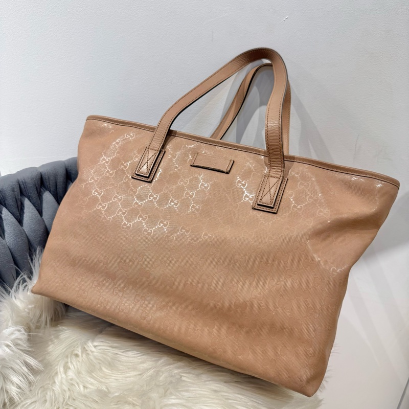 Gucci Imprime Tote Bag pink beige 粉色托特包 手提包-0