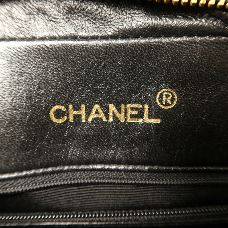 CHANEL 羊皮皮革Chain Shoulder金扣鏈帶肩背袋-6