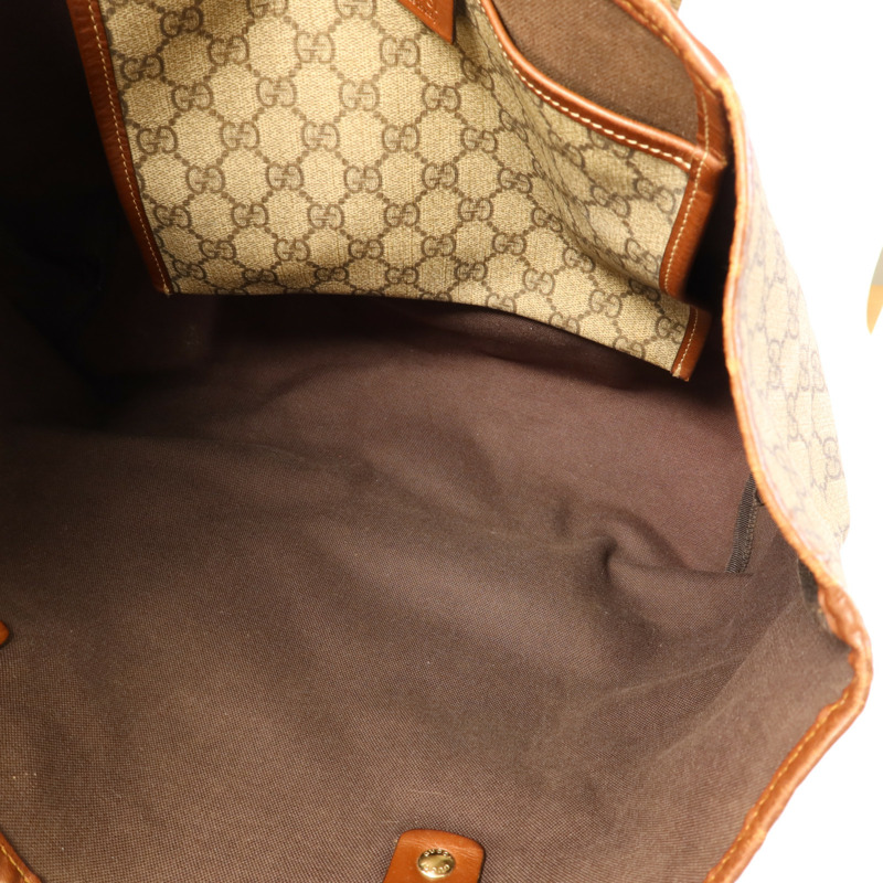 GUCCI 塗層帆布Shoulder Tote金扣肩背袋/手挽袋-5