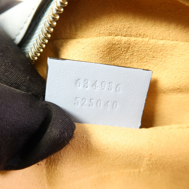 GUCCI 牛皮皮革GG Marmorrt銀扣肩背袋-7