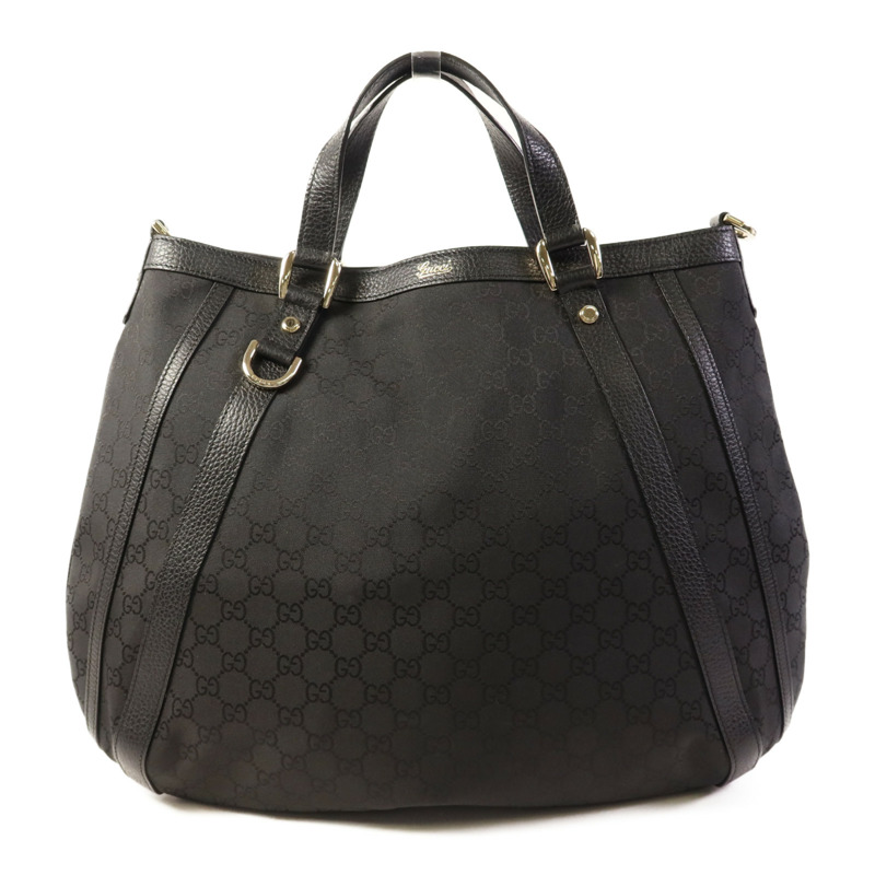 GUCCI 尼龍Shoulder Tote金扣肩背袋/手挽袋-0