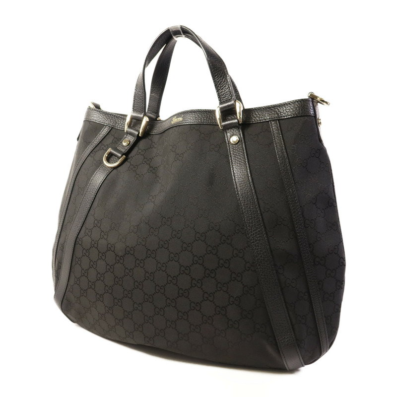 GUCCI 尼龍Shoulder Tote金扣肩背袋/手挽袋-2