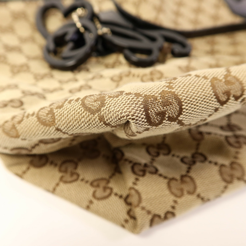 GUCCI 帆布Jolie Tote金扣肩背袋/手挽袋-12