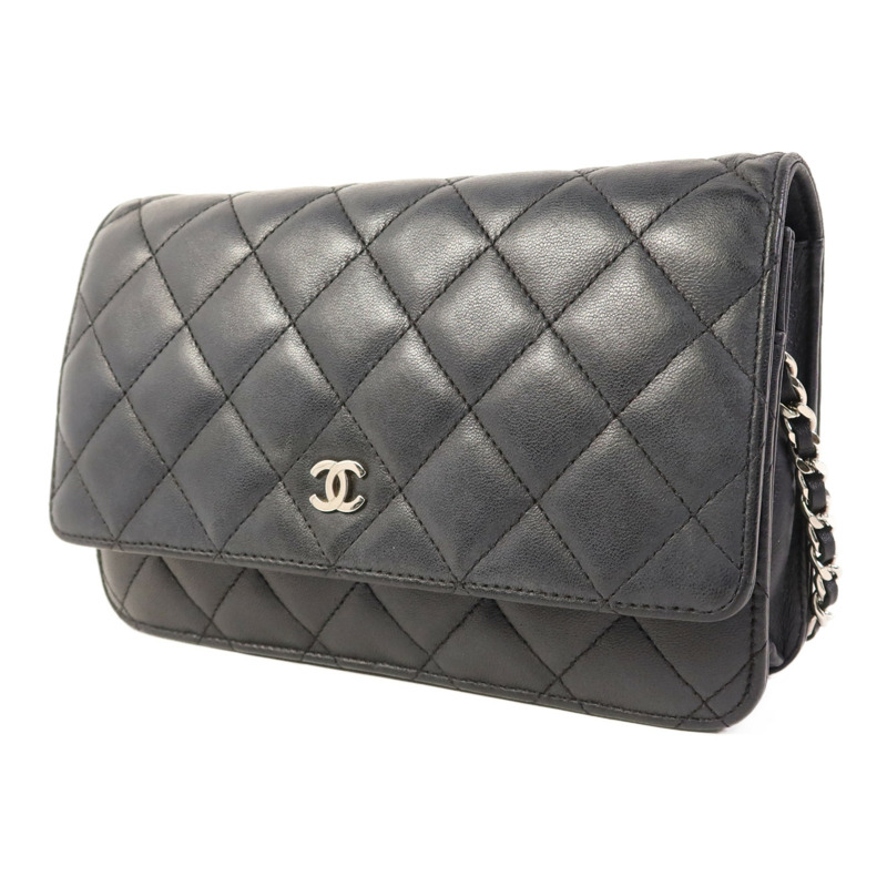 CHANEL 皮革WOC Wallet On Chain銀扣鏈帶肩背袋-2