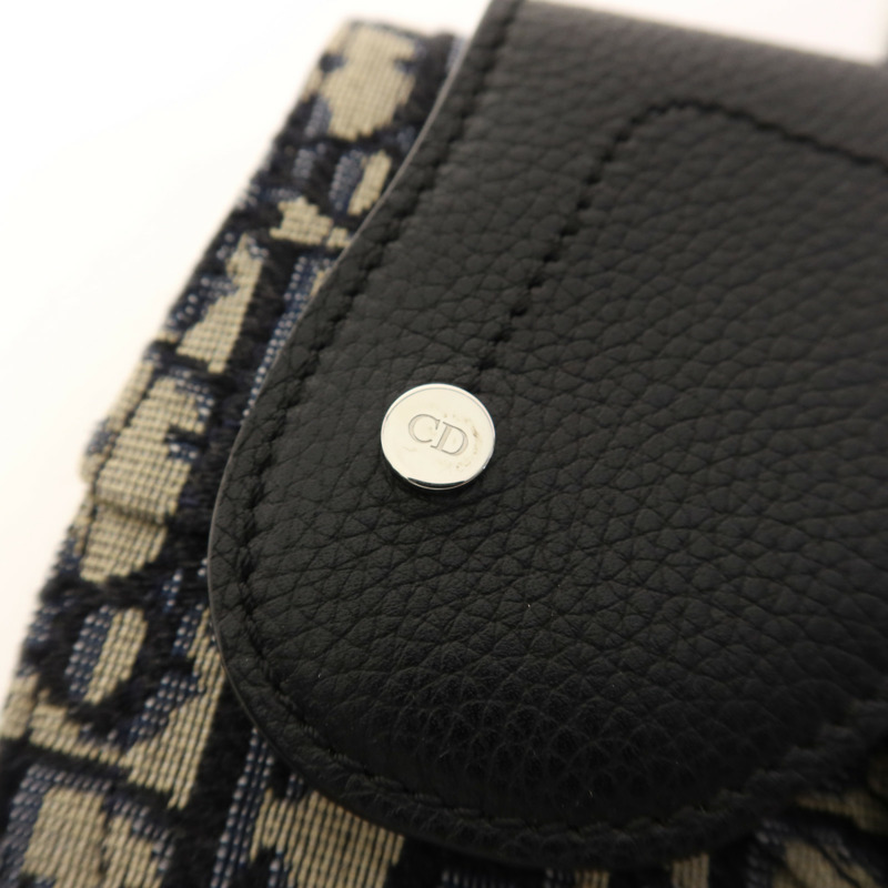 Dior 帆布Oblique Waist/Body Bag銀扣腰包-8