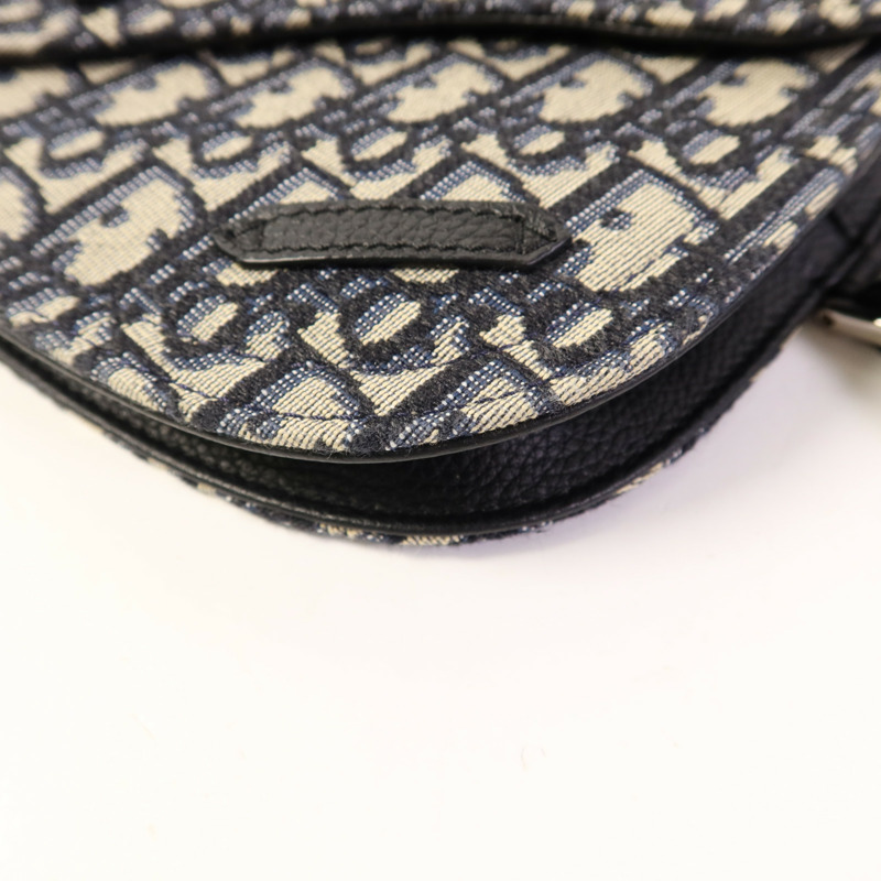 Dior 帆布Oblique Waist/Body Bag銀扣腰包-10