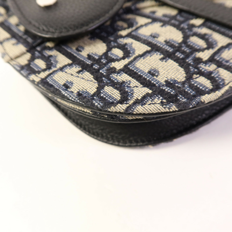 Dior 帆布Oblique Waist/Body Bag銀扣腰包-11