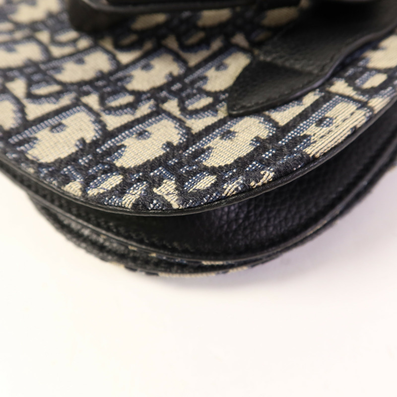 Dior 帆布Oblique Waist/Body Bag銀扣腰包-12