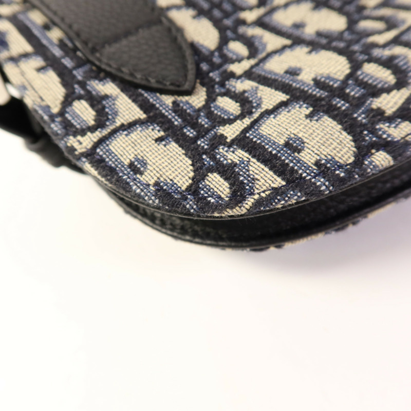 Dior 帆布Oblique Waist/Body Bag銀扣腰包-13