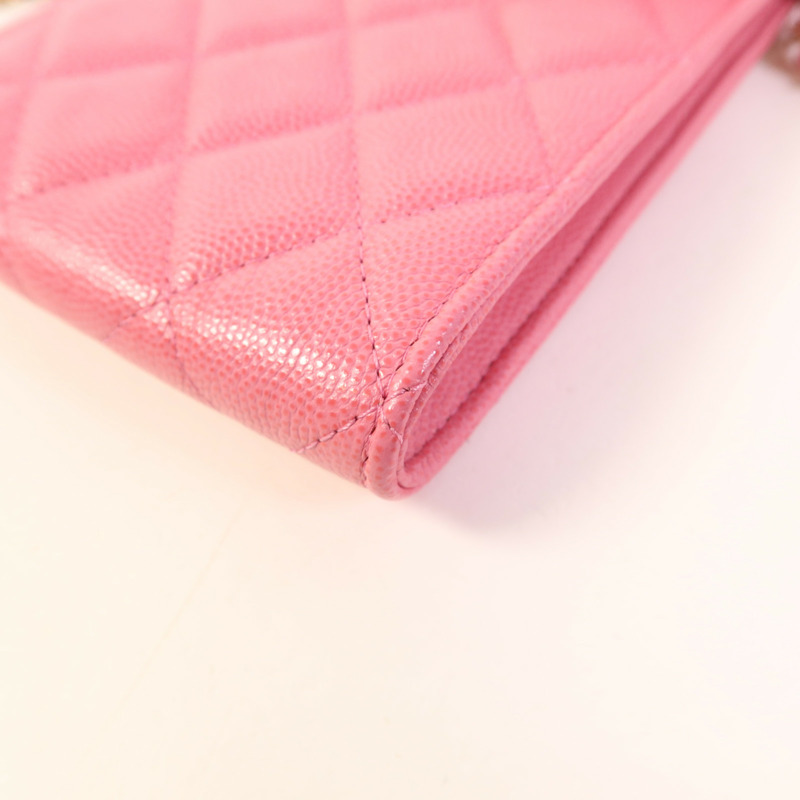 CHANEL 牛皮皮革Phone Holder金扣鏈帶肩背袋-13