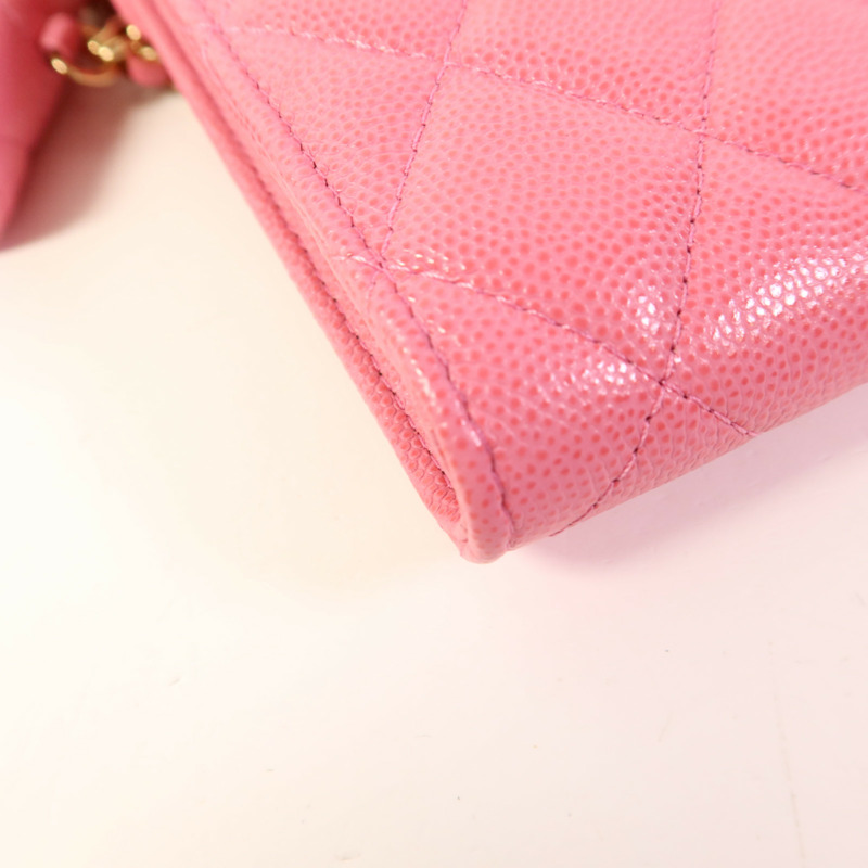 CHANEL 牛皮皮革Phone Holder金扣鏈帶肩背袋-16