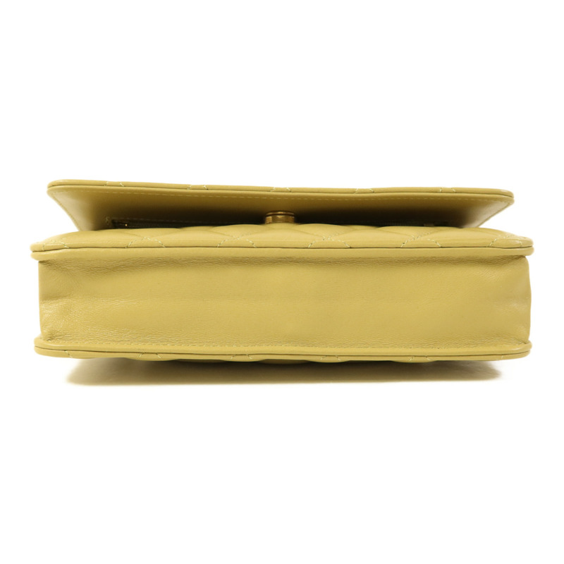 CHANEL 羊皮皮革Wallet On Chain WOC金扣鏈帶肩背袋-3