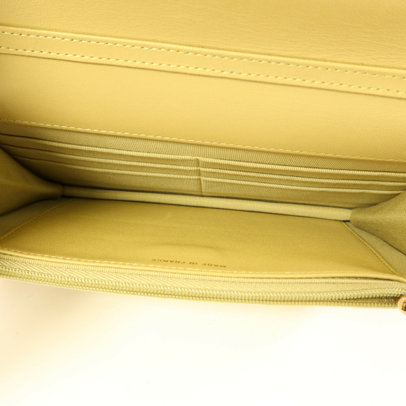 CHANEL 羊皮皮革Wallet On Chain WOC金扣鏈帶肩背袋-5