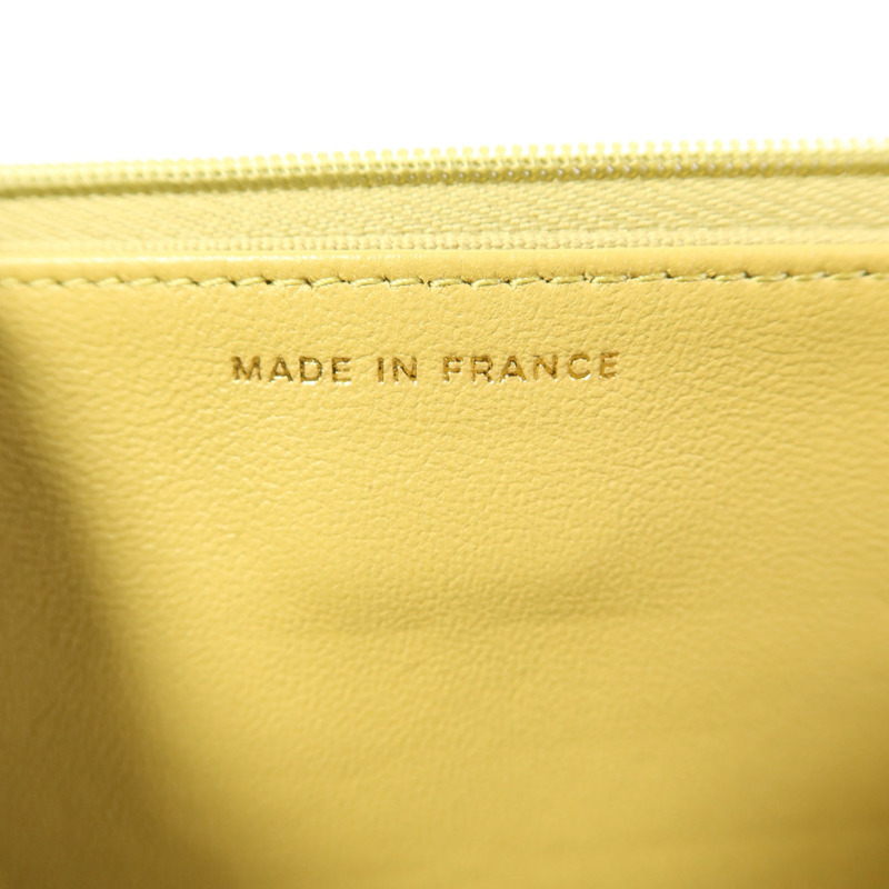 CHANEL 羊皮皮革Wallet On Chain WOC金扣鏈帶肩背袋-7