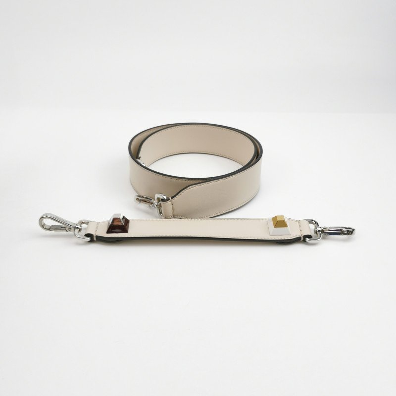 Fendi Kan I 中號 牛皮 蝴蝶結 圖案 鉚釘 封扣 斜背包 單肩包-9