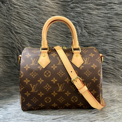 LV M41113 SPEEDY25 原花老花字紋 手提包波士頓包斜背包肩背包