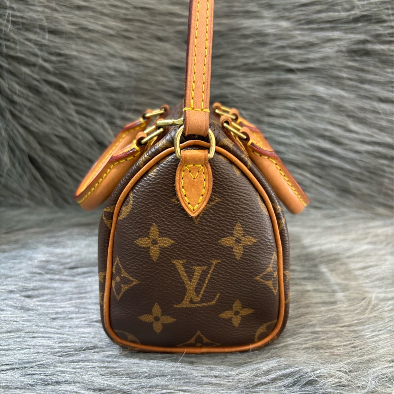 LV M61252 NANO SPEEDY 原花老花字紋迷你 手提包肩背包斜背包波士頓包 M81085可參考 斷貨款-1