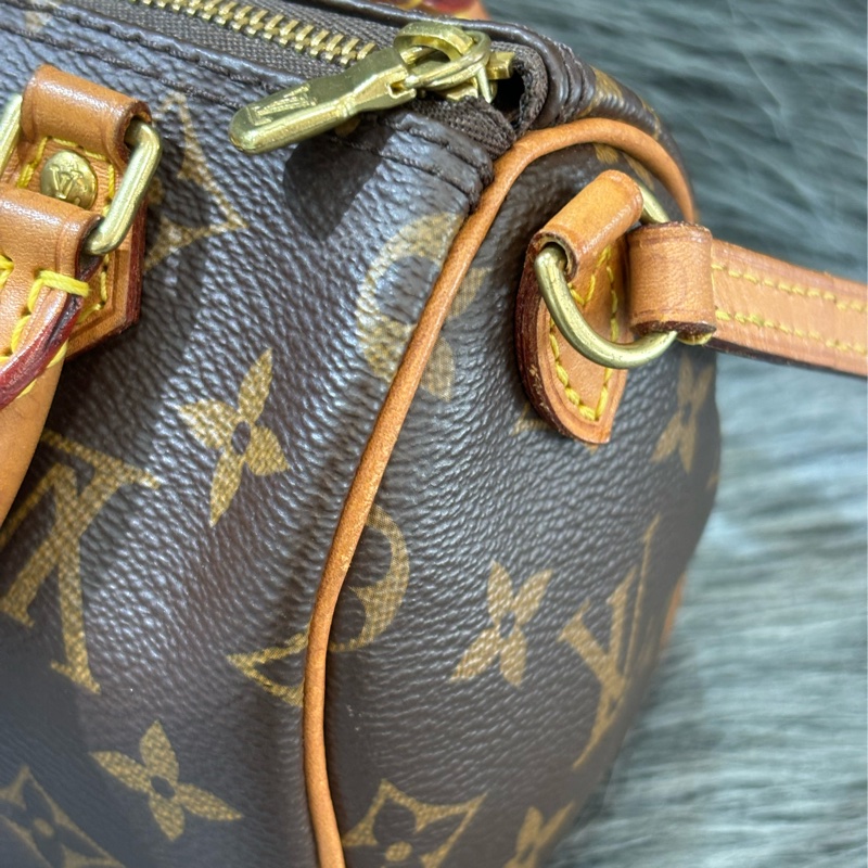 LV M61252 NANO SPEEDY 原花老花字紋迷你 手提包肩背包斜背包波士頓包 M81085可參考 斷貨款-10