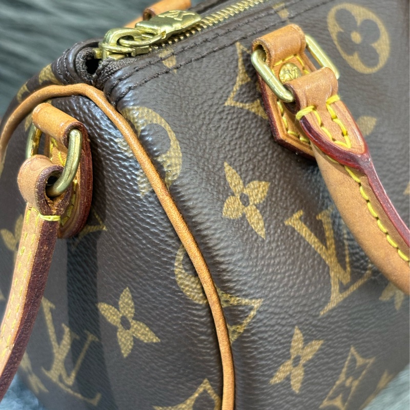 LV M61252 NANO SPEEDY 原花老花字紋迷你 手提包肩背包斜背包波士頓包 M81085可參考 斷貨款-11