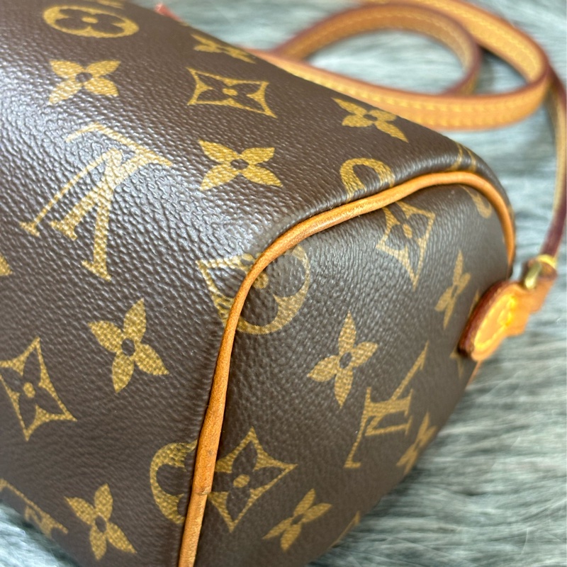 LV M61252 NANO SPEEDY 原花老花字紋迷你 手提包肩背包斜背包波士頓包 M81085可參考 斷貨款-15