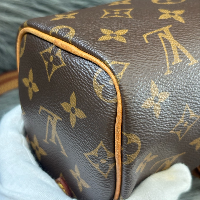 LV M61252 NANO SPEEDY 原花老花字紋迷你 手提包肩背包斜背包波士頓包 M81085可參考 斷貨款-16