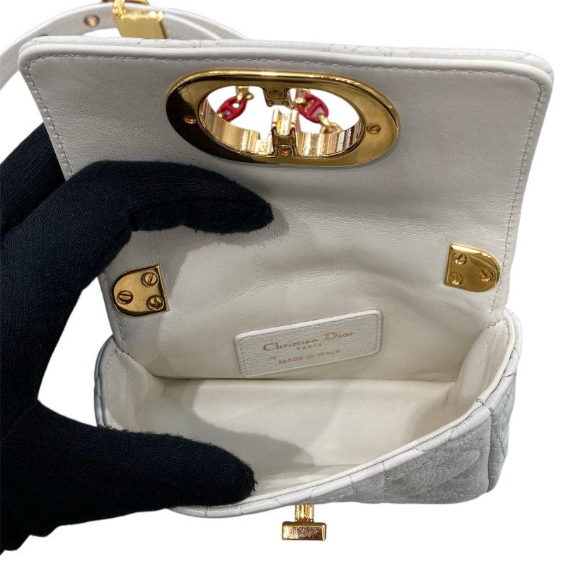 DIOR 迪奧 MICRO CARO 斜背包 白色-13