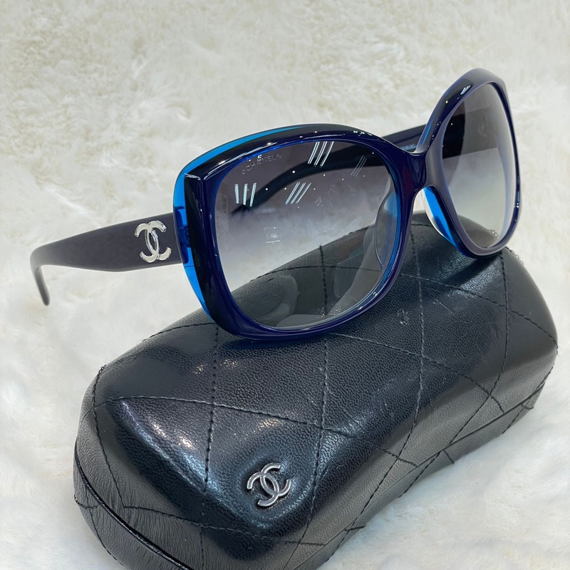 chanel 香奈兒 藍色太陽眼鏡 I489-38