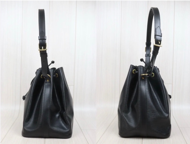 「JL精品代購」9新 LV 黑色水波紋 水桶包-4