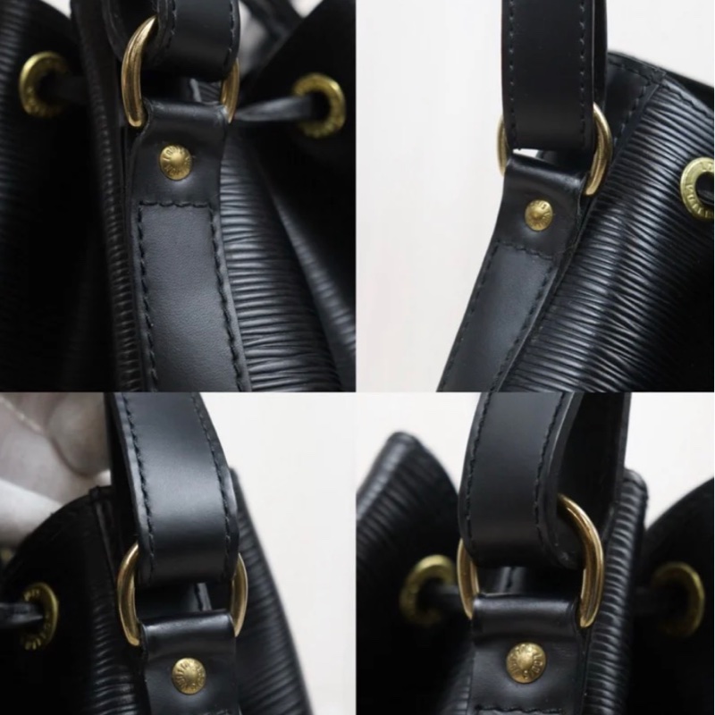 「JL精品代購」9新 LV 黑色水波紋 水桶包-5